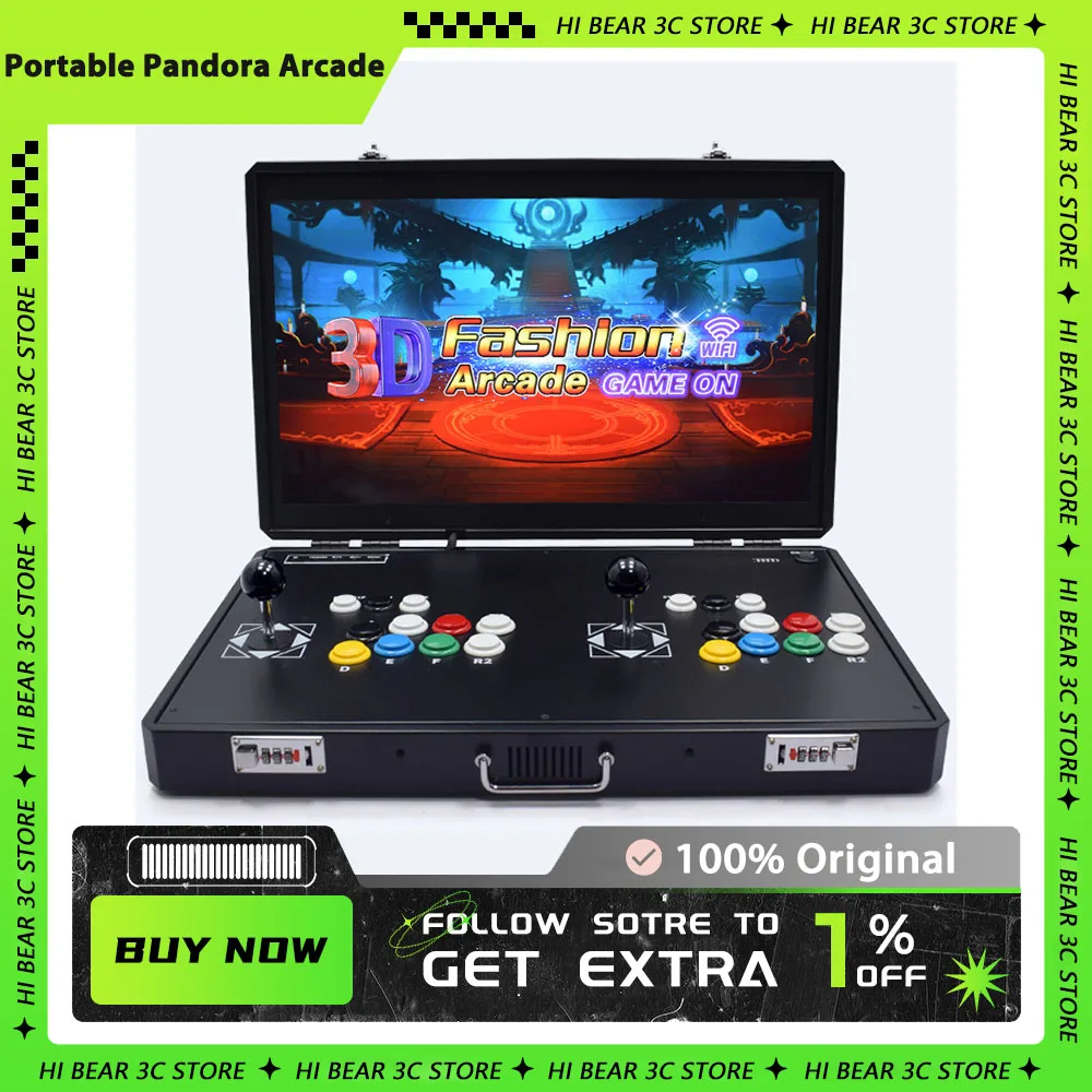 H3 S812 Retro Double Rocker Folding Portable Pandora Arcade Moonlight Box 24-inch Home Game Fighting Machine Double Gifts Gamer