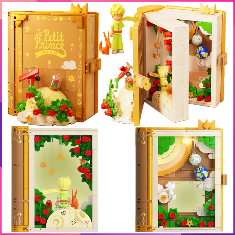 

Le Petit Prince Building Blocks Abyss Зеркальная рамка Украшение рабочего стола Головоломка Сборка моделей Игрушки Подарки на день рождения для детей