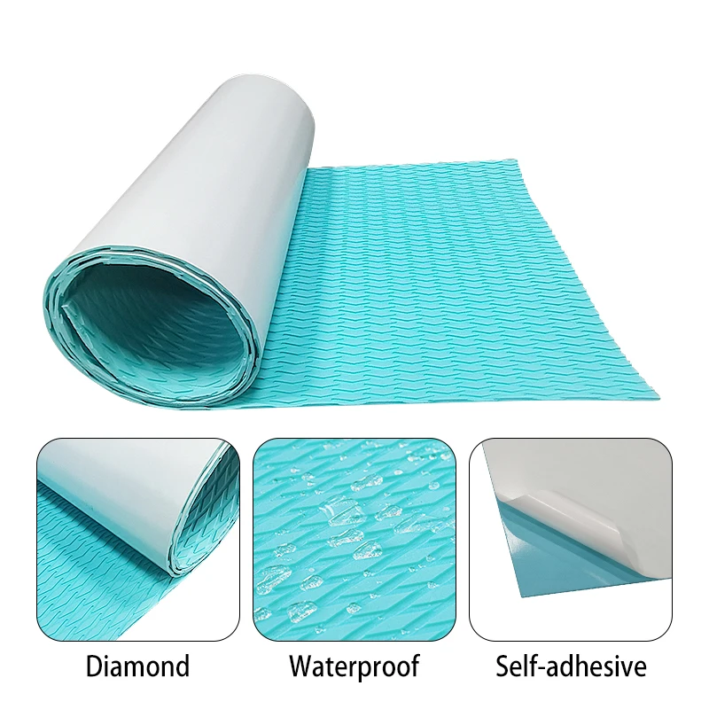 800x550 مللي متر إيفا رغوة قارب سطح السفينة الطابق المضادة للانزلاق حصيرة الجر حصيرة كاياك المياه موتور قارب RV ذاتية اللصق حصيرة