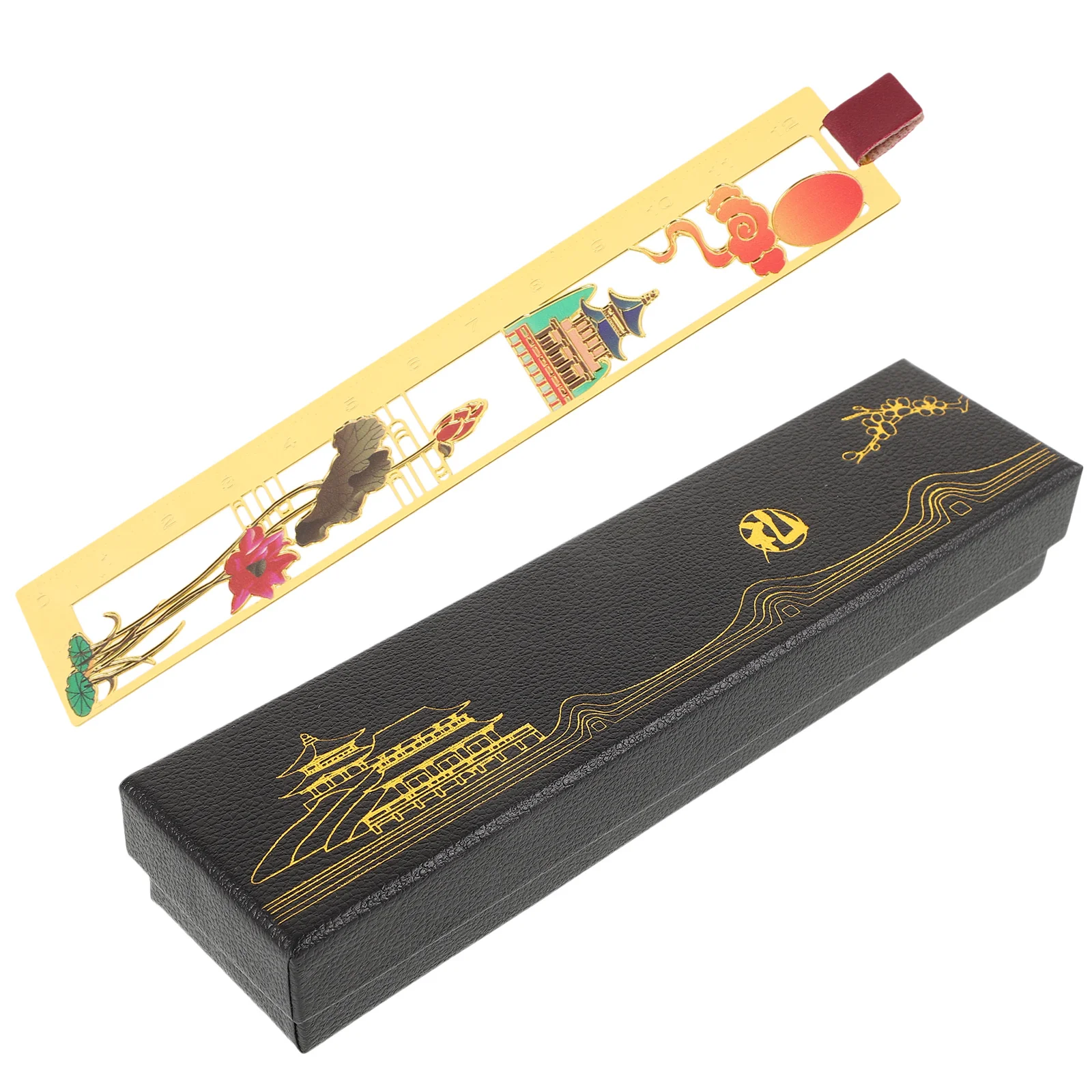 Metal Bookmark Ruler Exquisite Brass Design Multi-Functional Studying Drawing Gift Creative Chic Book Accessories