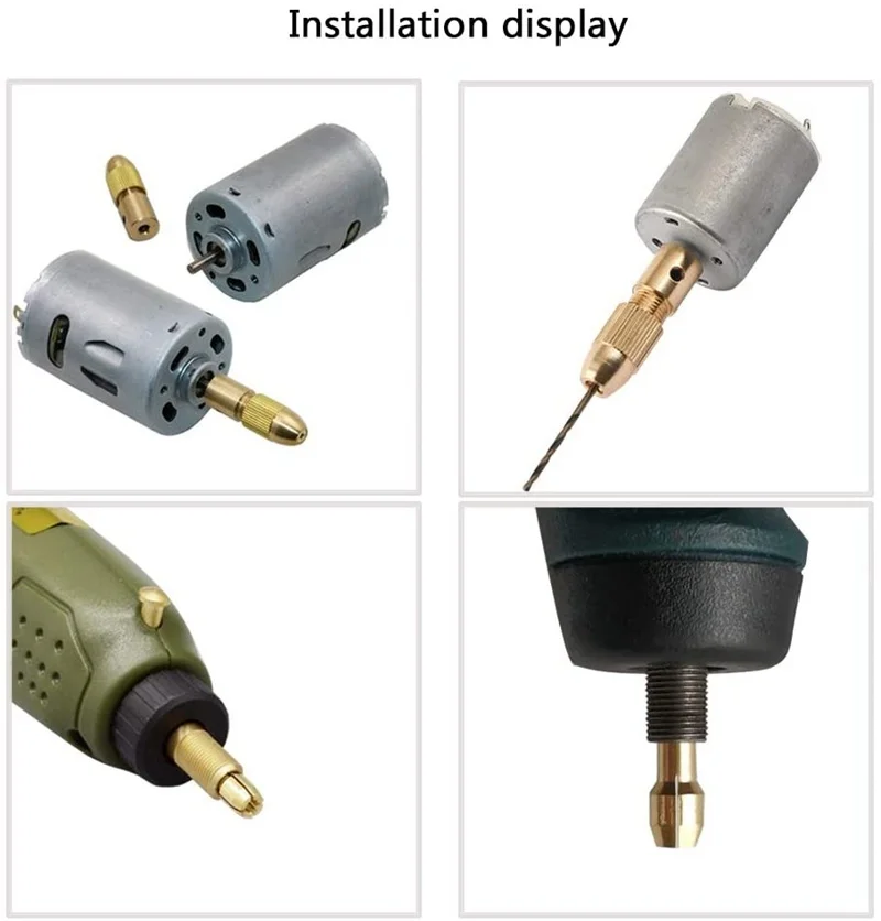 Mini Drill Chucks Adapte 7Pcs/set 0.5-3mm(Inner2mm-2.35mm)Small Electric Drill Bit Collet Micro Twist Chuck Tool Kit Woodworking