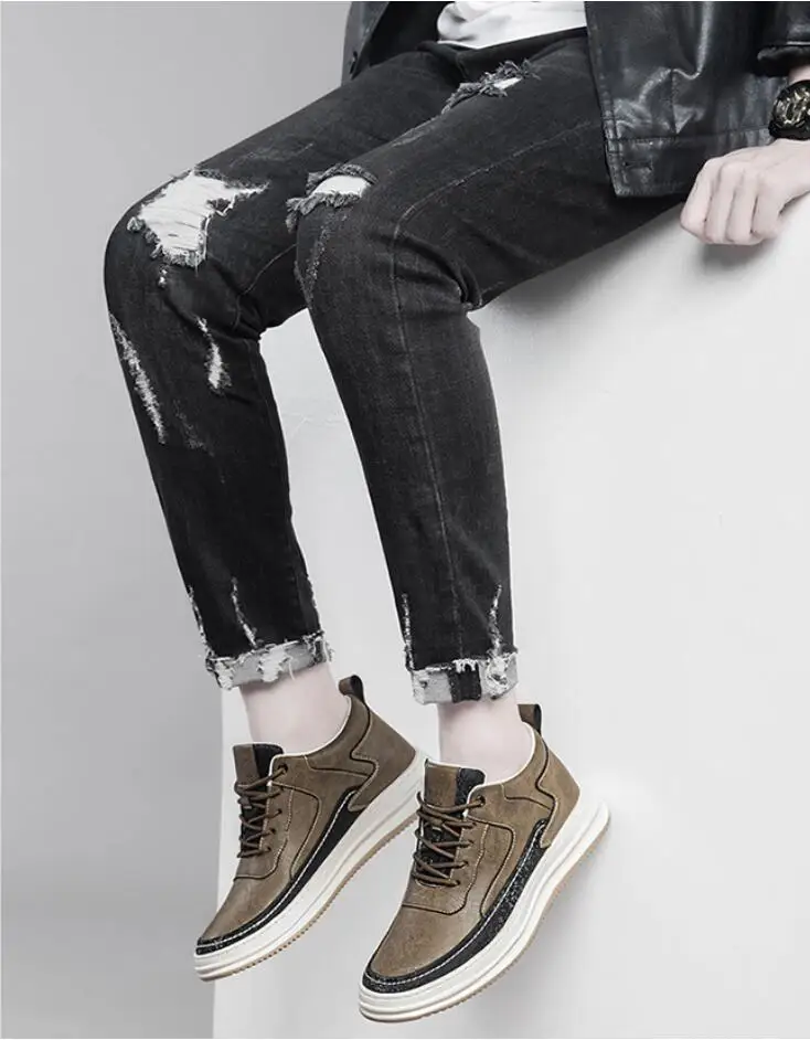 Herren Elevator Sneaker Aus Echtleder Für 8cm Mehr Körpergröße_voghion.com