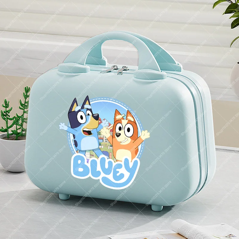 

Boy Girl Anime Creative Suitcase Cartoon Blueyi Bingos Cute Luggage Portable Baggage for Travel Make Up Bag Plastic Handbag Gift