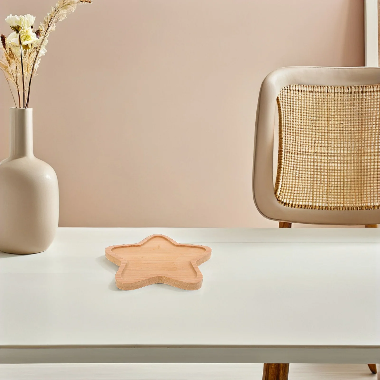 

Star-Shaped Wooden Base For Mosaic Craft Diy Art Plate Blank Bamboo Coaster Decorative Tray Plant Saucer Drinkware Holder