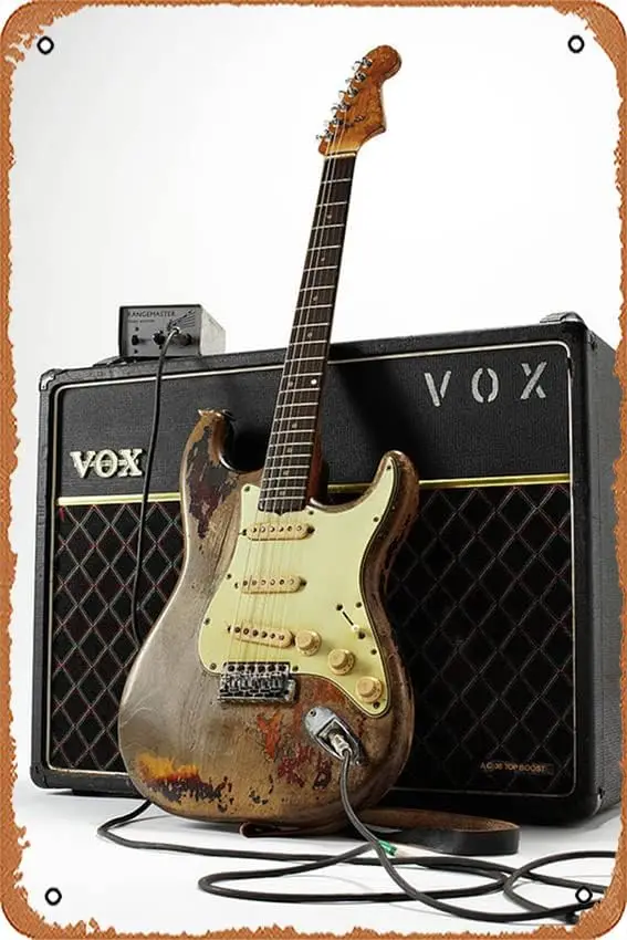 Rory Gallagher Electric Guitars Studio - Poster | Canvas Wall Art Print Vintage Metal Tin Sign Poster Retro Garage Yard Home