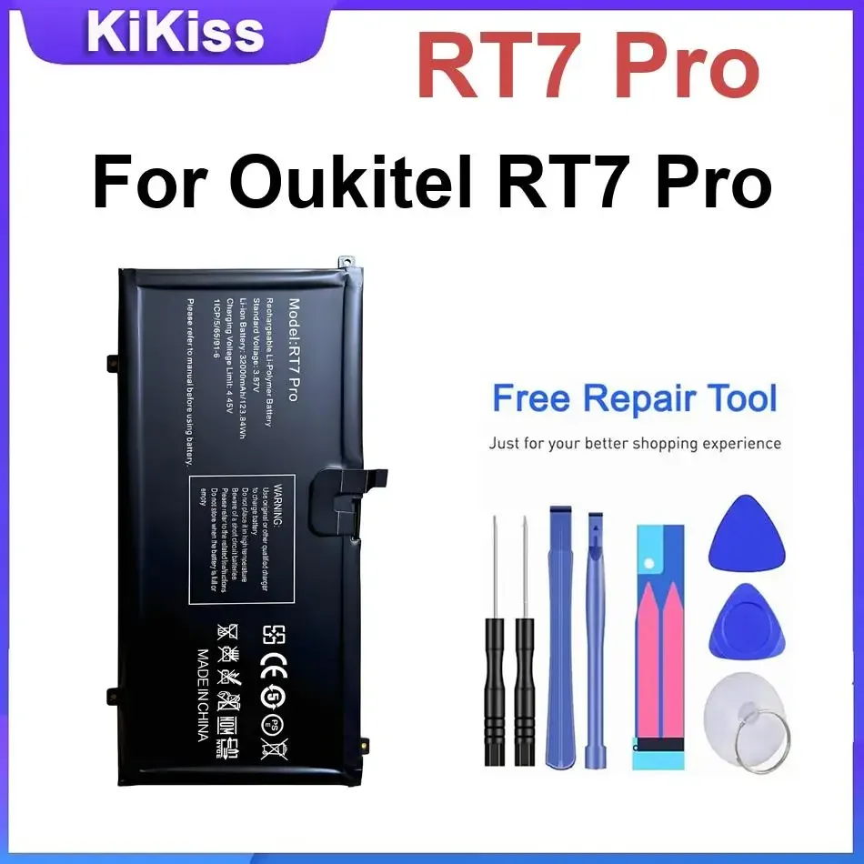 New Upgraded Batteries RT7 Pro For Oukitel RT7 Pro ,with Tools