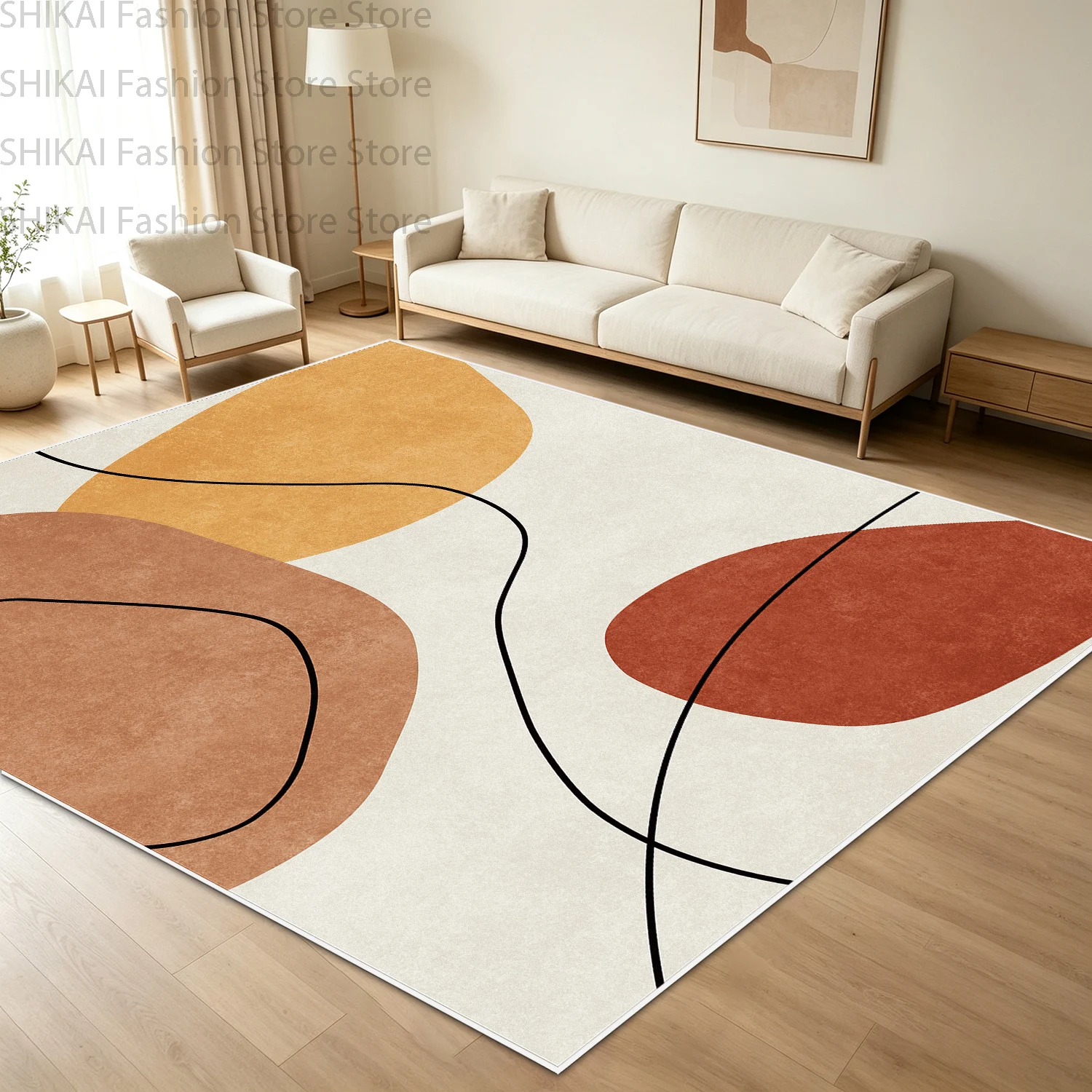 Home Decor Color Palettes - Modern Style Abstract Color Block Bedroom