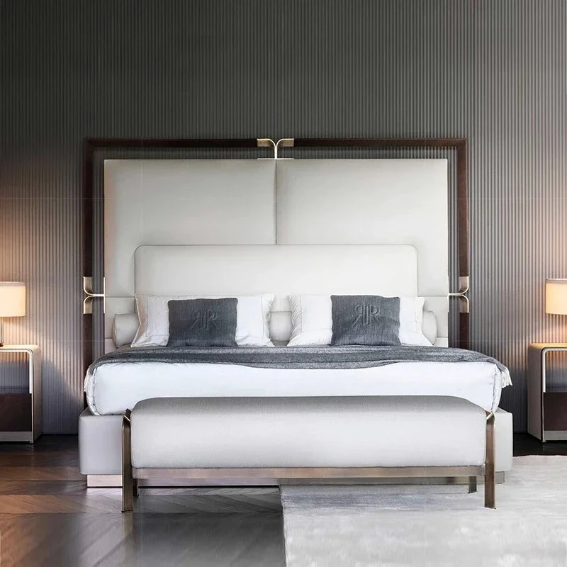 고성능 가성비 A15 침대 끝 스툴 침실 개성 긴 금속 가정용 신발 갈아 신는 스툴 고급 린넨 소파 스툴