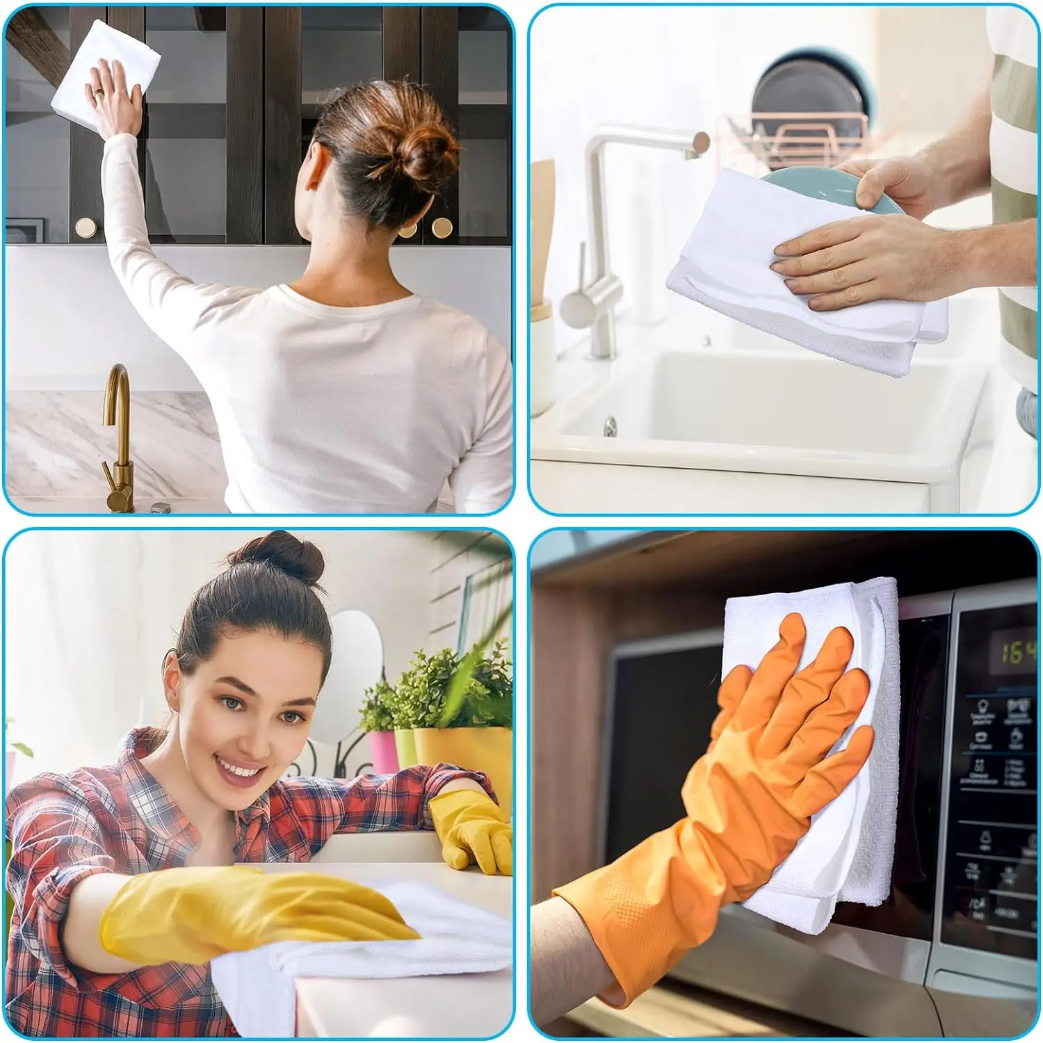 3pcs/6pcs Modern DIY Sublimation Blank Microfiber Kitchen Towels,Versatile 16x24 Inch for Kitchen Cleaning