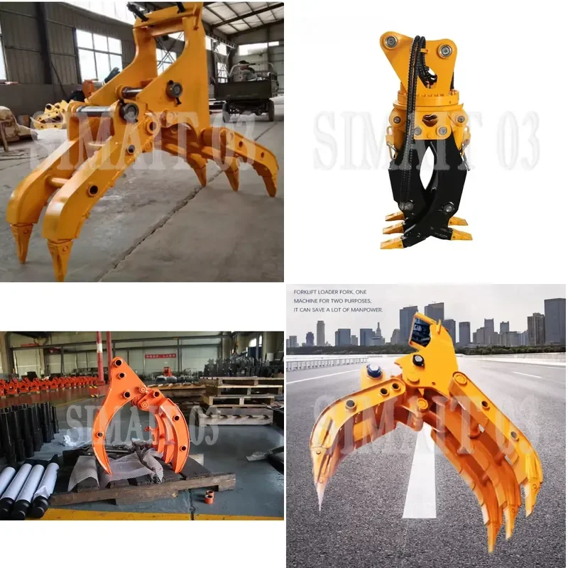 SEJIN06 360 degree rotatable excavator hydraulic grapple