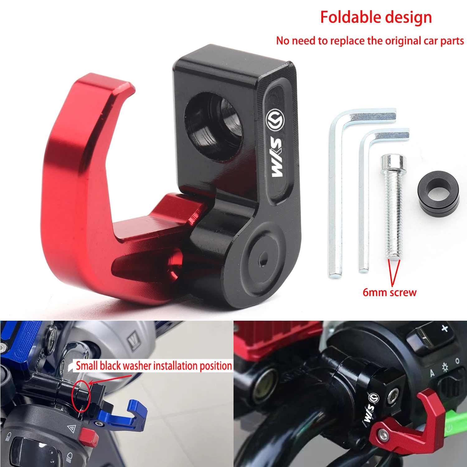 

For SYM cruisym150/150x/JETX125 GPX150 Motorcycle Hook Eagle Claw Hanger Aluminum alloy folding hook hanging helmet Accessories