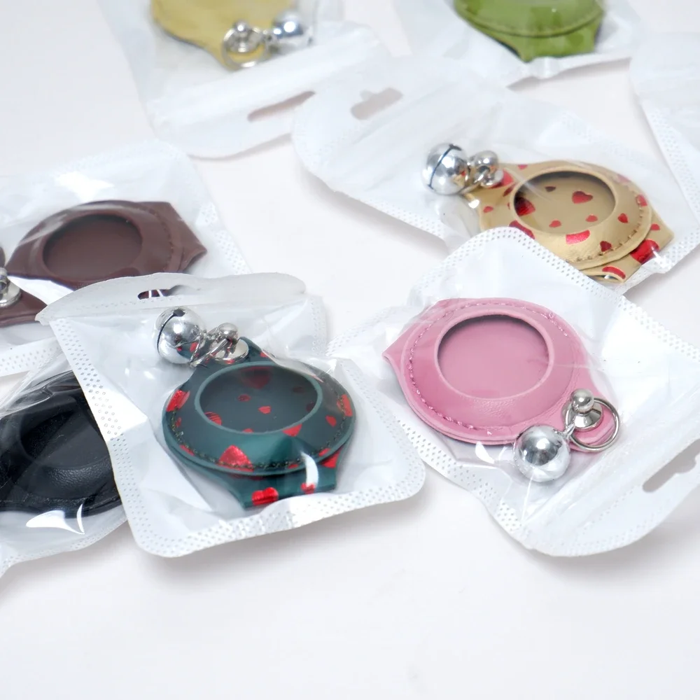 Case for Airtags Protective Holder for Airtags Anti Lost Leather Loop Clip Cover for Dog Cat Collar Pets Accessories