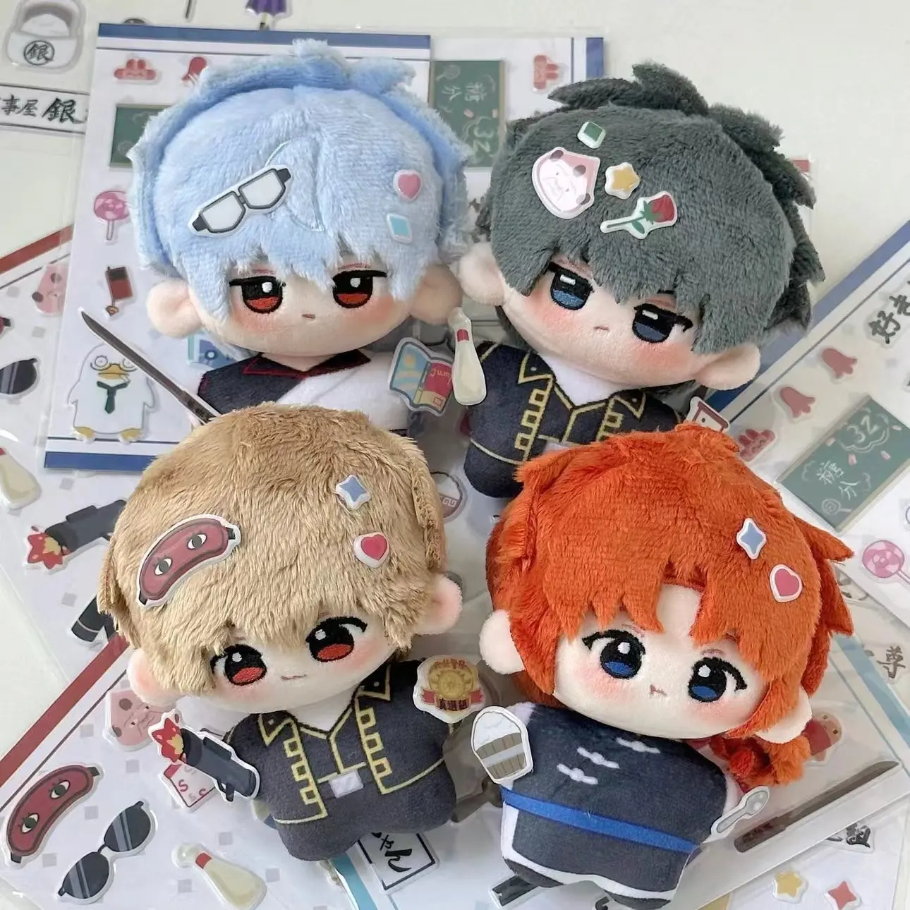 10CM อะนิเมะ Plushie Kamui Okita Sougo Hijikata Toushirou Plush กระเป๋าเป้สะพายหลังกระเป๋านักเรียนเครื่องประดับน่ารักจี้พวงกุญแจของขวัญวันเกิด