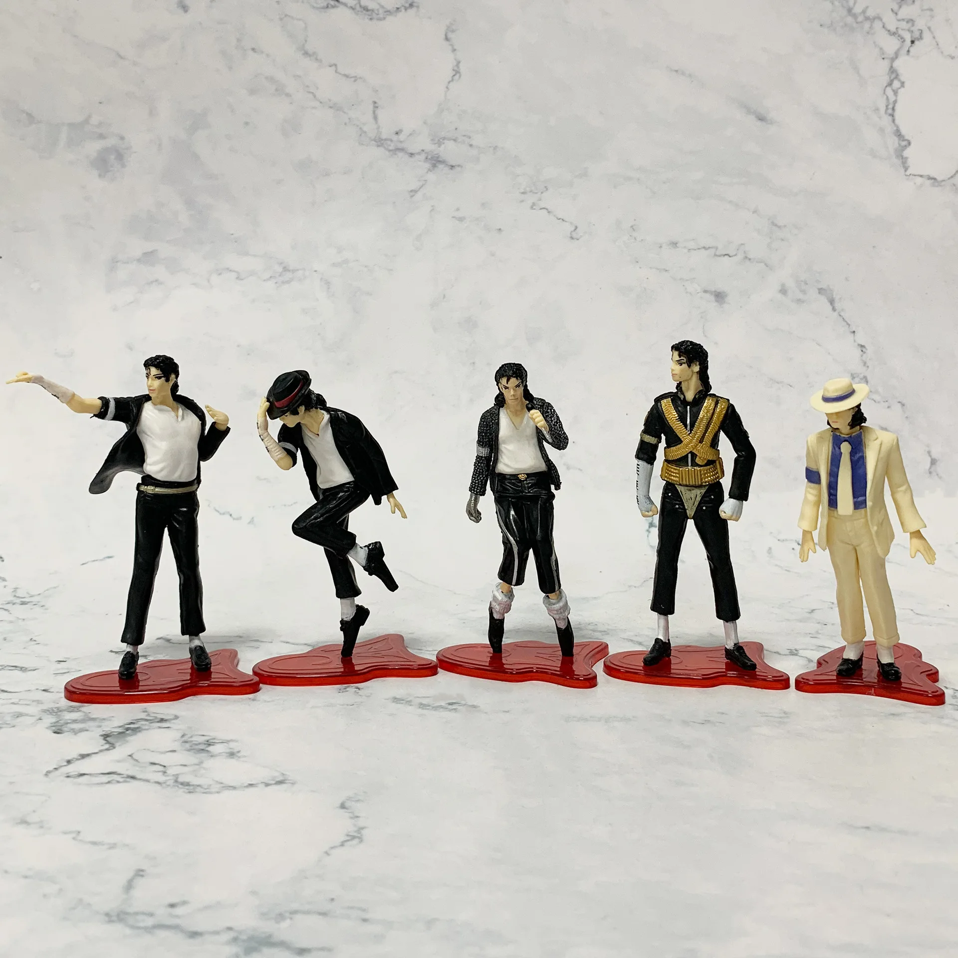 Michael Jackson 10.5-11.5cm Figure Moonwalk 5 Pcs/Set Classic Doll Ornaments Cool Toys Gifts