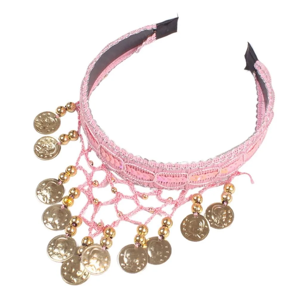 

Shining Ethnic Style Sequin Head Chain Head Accessories Bead Belly Dance Hairband Indian Dance Bohemian Head Hoop Costumes