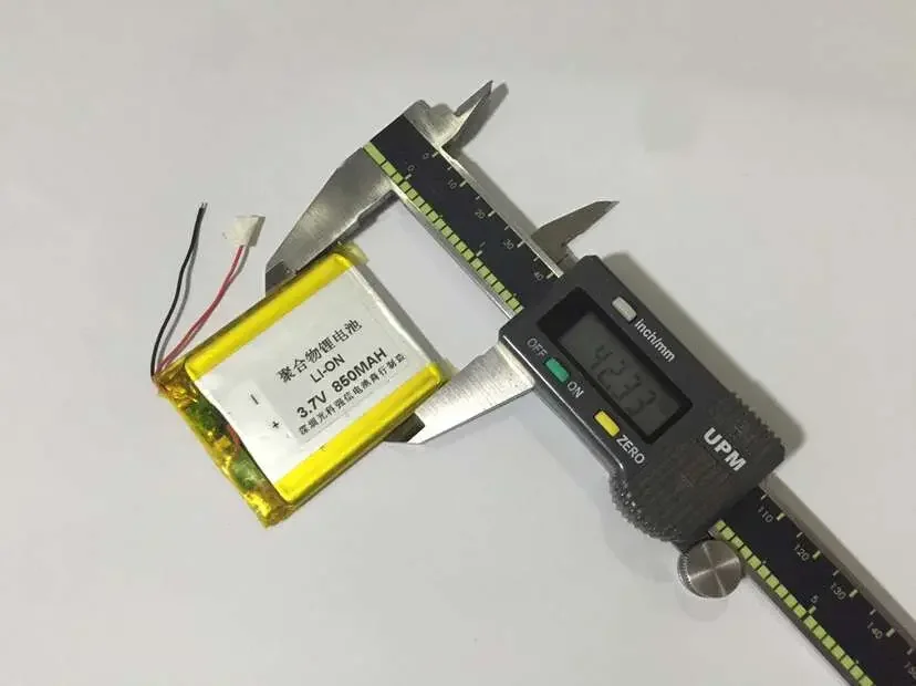 The new full capacity 3.7V lithium polymer 304250 850MAH GPS / equipment / mini radio Rechargeable Li-ion Cell