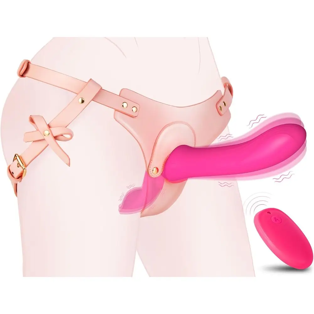 ألعاب جنسية على شكل دسار تهتز - حزام على دسار يمكن ارتداؤه مع 10 اهتزاز قوي وتحفيز البظر G Spot | أ #1