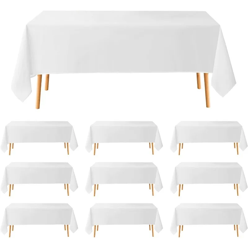 Resistant Decorative Washable Polyester Table Cover for Dining Table Banquets Buffet Parties