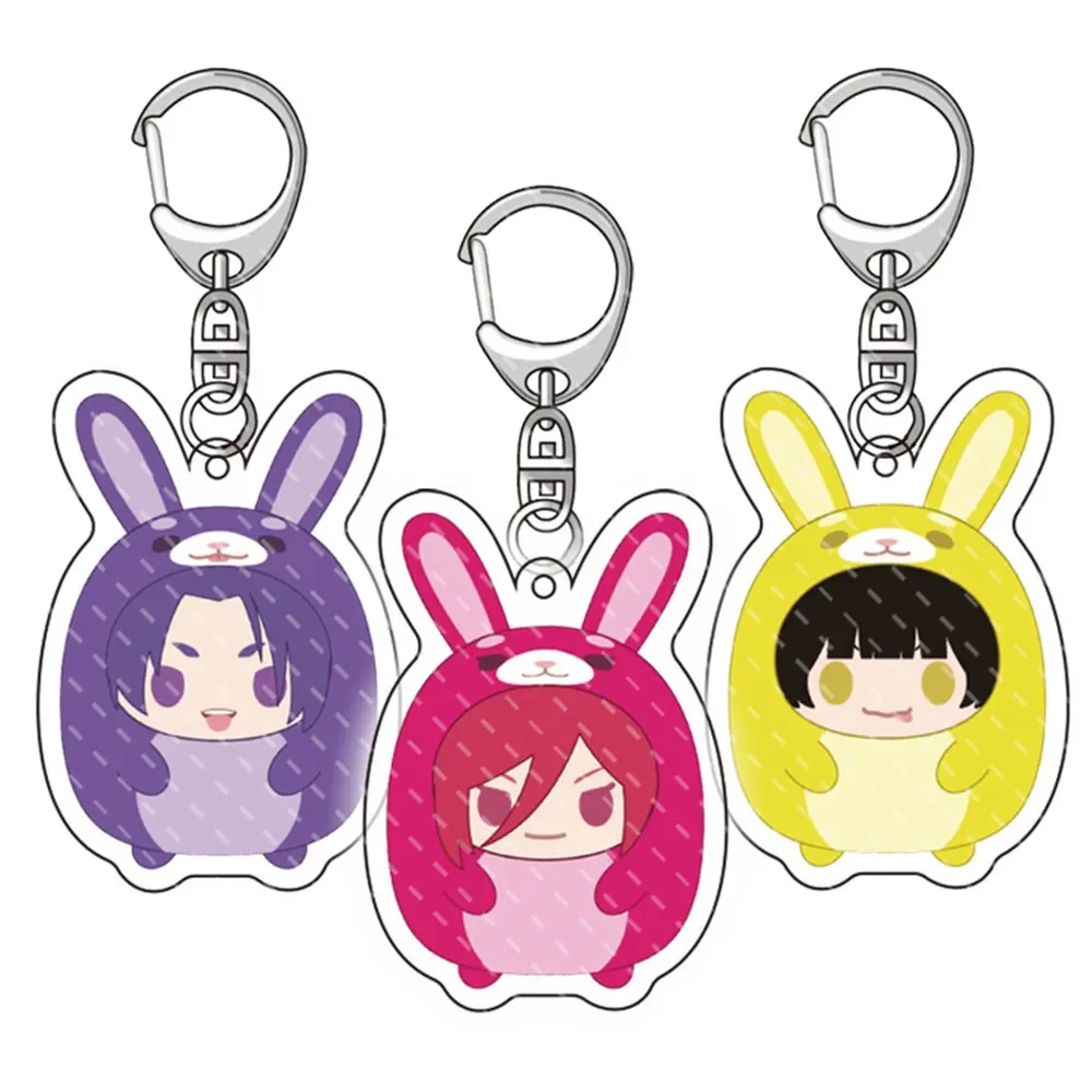 Anime BLUE LOCK Arcylic Keychain Bunny Figures Isagi Yoichi Bachira Meguru Kawaii Key Chain Costume Accessories Birthday Gifts