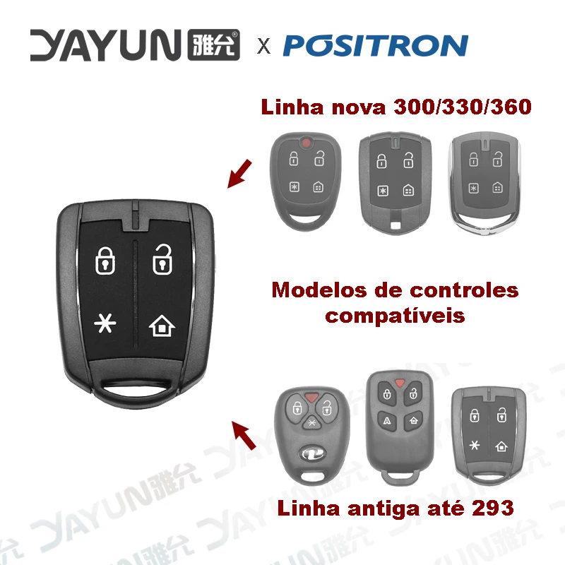 JUHUI Remote Control PX-42 PST Positron Alarm 4 Tombol Flex Garis Baru dan Lama Hingga 293 300 330 360 Gratis Pengiriman