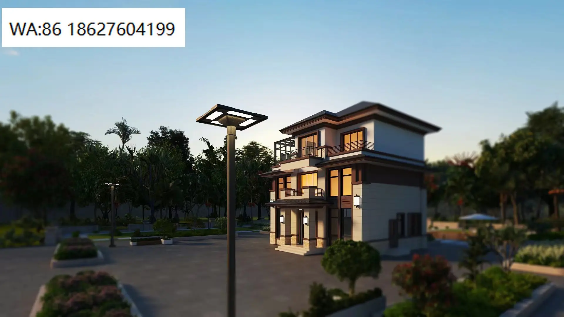 

20W 30W IP65 Solar Street Lamp LED Outdoor Courtyard Garden Walkway Commercial Residential Landscape