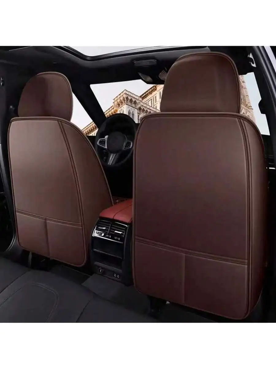 PU Leather Car Seat Cover Full Set 5 Seats Front Rear Universal Waterproof Protector