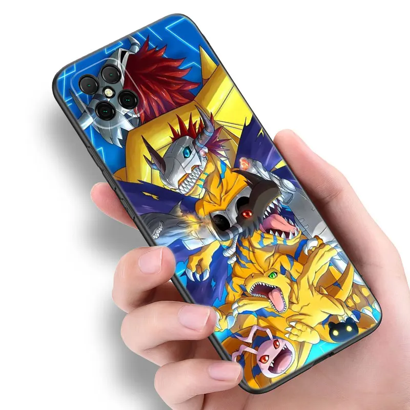 Anime D-Digimon Adventure Black Phone Case For Huawei Nova 11 12 Ultra 9 10 SE Pro 11E 11i 12i Y70 Plus Y60 Y61 Y71 Y72 Y90 Y91