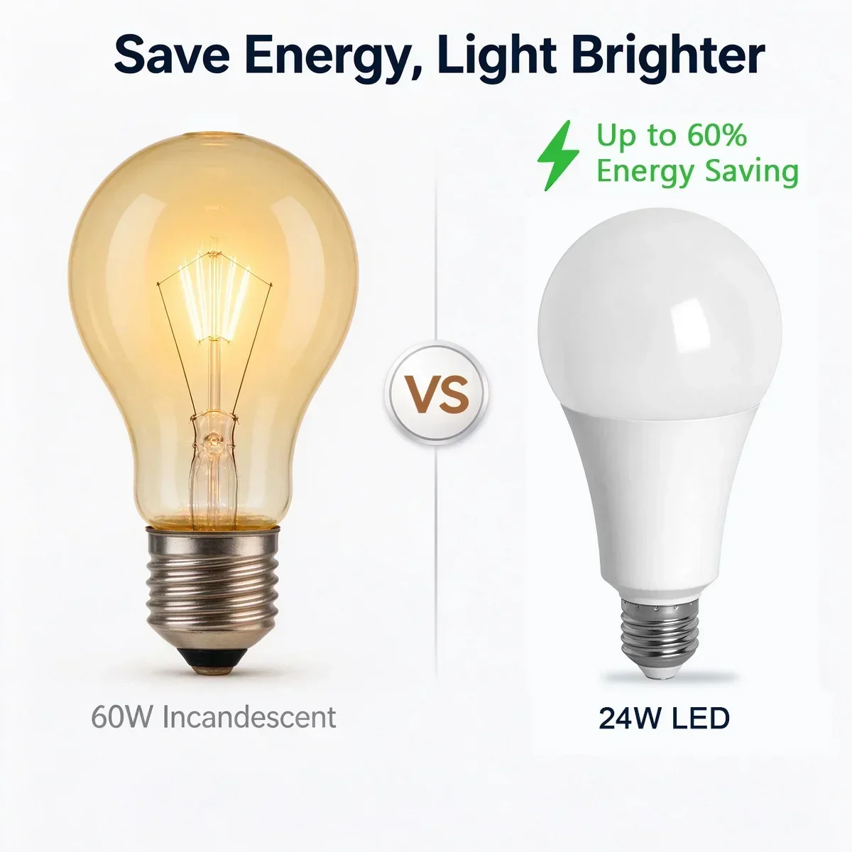 10Pcs A80 E27 LED Bulb 2160 Lumens  24W  AC 220-240V Super High Brightness Non Strobe 270° Wide Beam Angle for Indoor Home