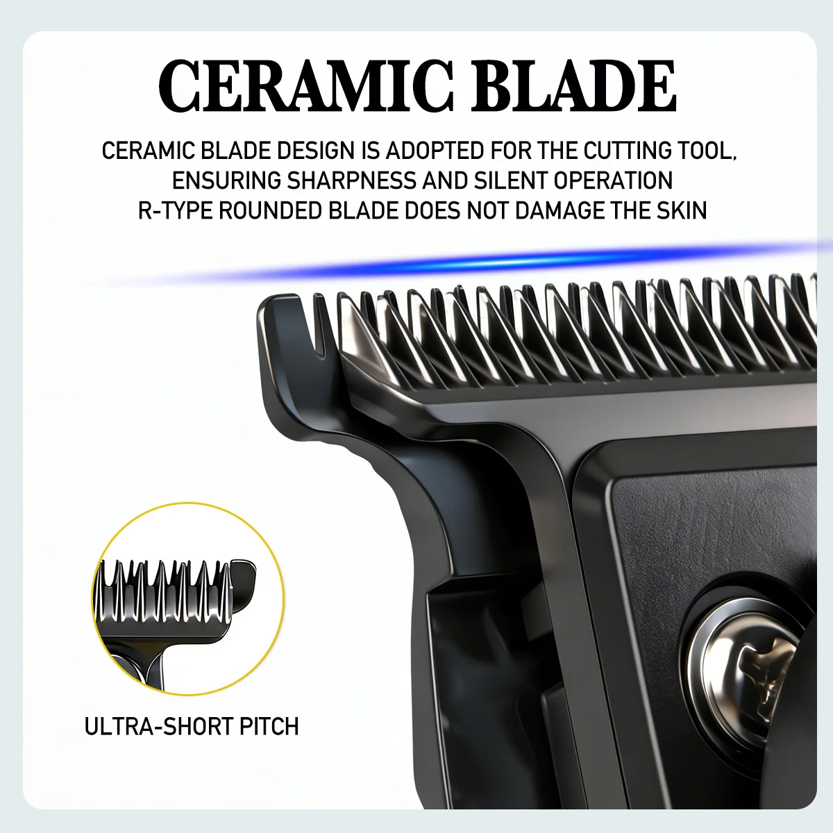 

BRDCLIP Barber Professional Hair Clipper Shaver USB Wireless Trimmer Ceramic blade Brushless Motor Beard Hair Whitener Home Use