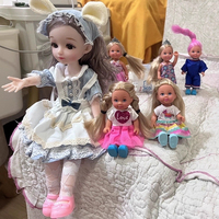 30cm BJD Mini Dolls For Girls Cute Bag Key Pendant Accessories Body DIY Clothes Party Gown Lovely Toys Doll Decoration Gift
