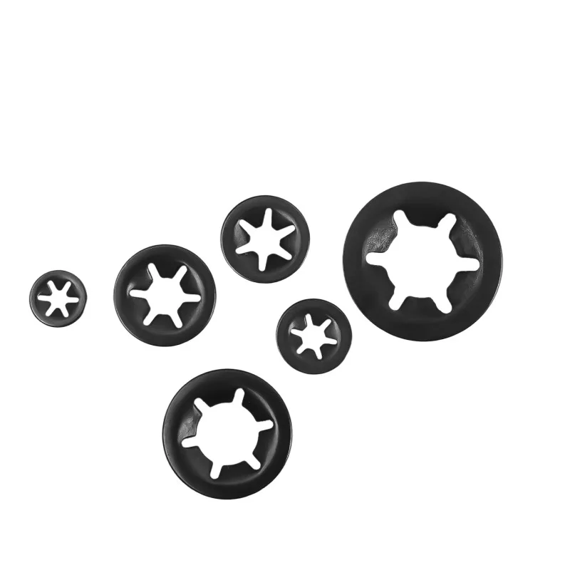 زهر البرقوق على شكل جوانات الأسنان الداخلية ستار قفل غسالة الخارجية الاحتفاظ حلقة غسالة مجموعة متنوعة M3 M4 M5 M6 M8 M10 M12 #6