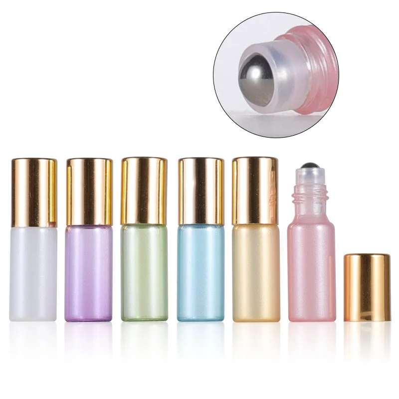 500Pcs 3ml 5ml 10ml Glass Roll On Bottle Perfume Glass Vials Essential Oil Bottle with Stainless Steel Roller Ball F20171284