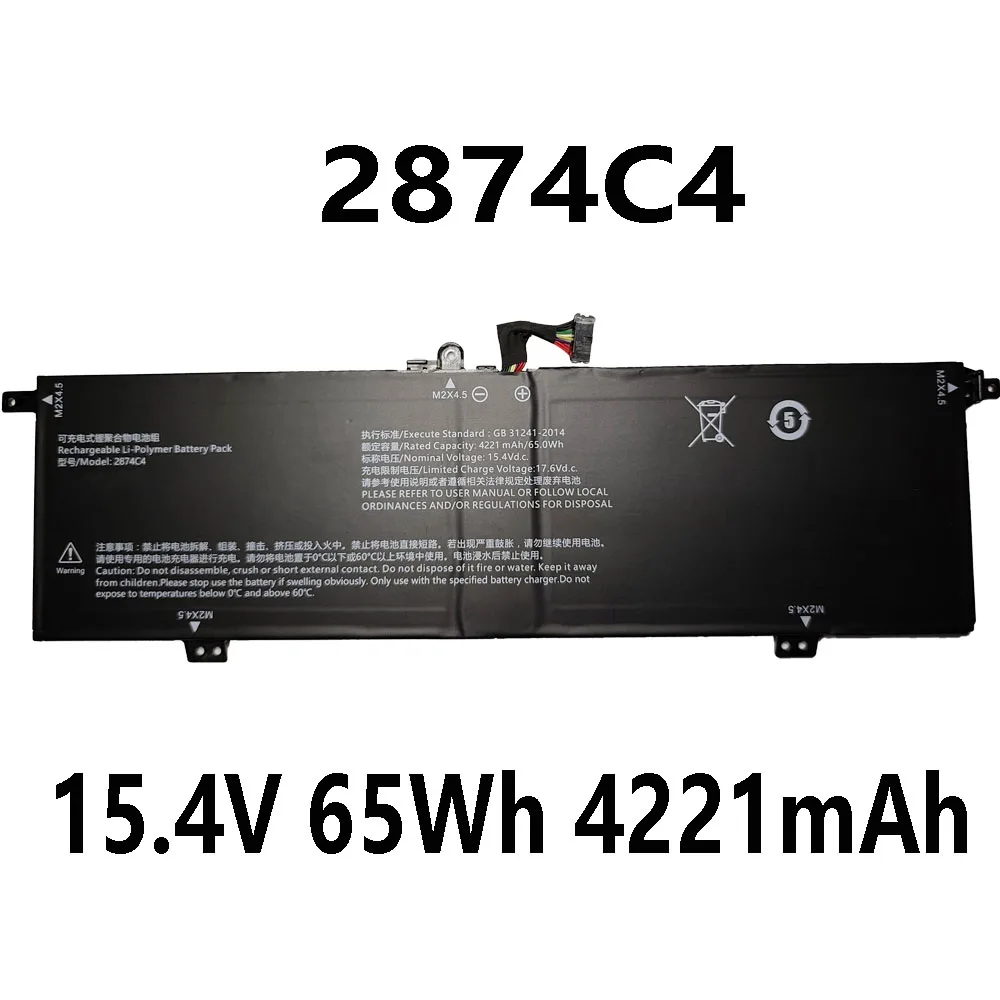2874C4 15.4V 65Wh 4221mAh Laptop Battery For T-BOOK 14 Series