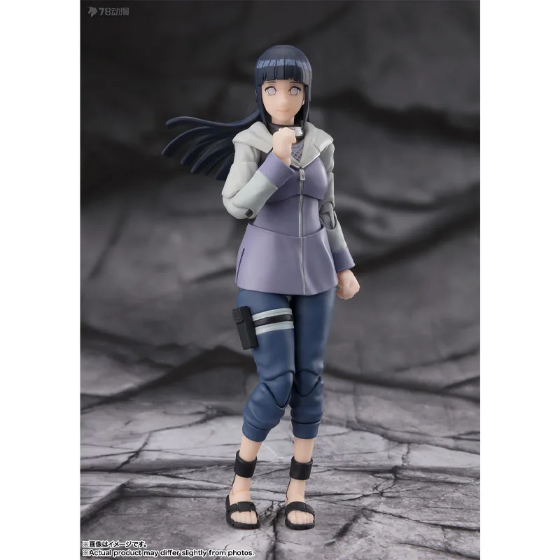 Bandai genuino S.H.Figuarts figura de Anime Hyuga Hinata 135mm figuras de acción de juguete para niños regalo adornos de modelos coleccionables