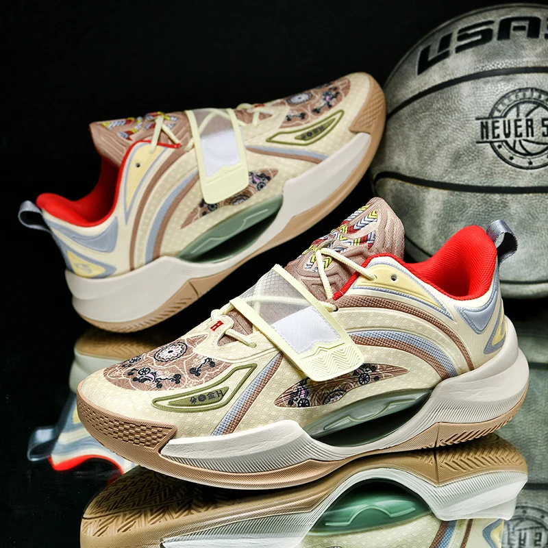 

Basketball Shoes New Versatile and Fashionable Sports Shoes Luminous Version Youthful Trend Velcro Combat Couple Basket sneakers