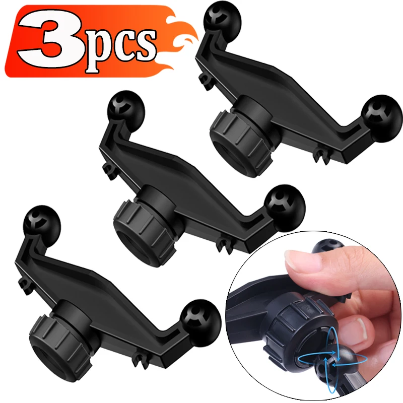 Dual Ball Head Universal Car Mobile Phone Holder Base Accessories 360° Adjustable 17MM Ball Head Car Navigation Bracket Adapter