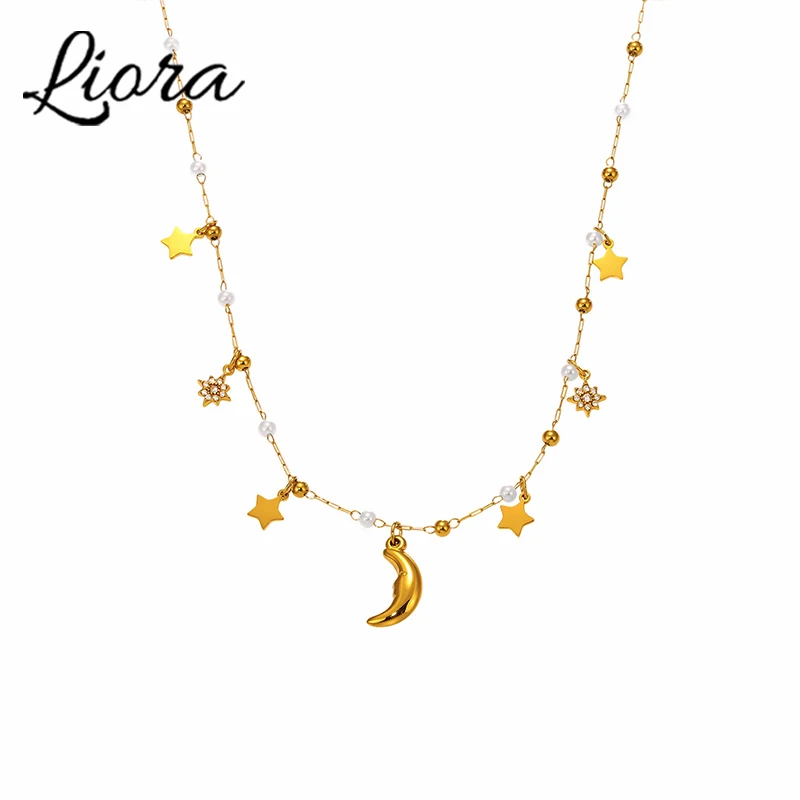 

Liora Minimalist Flower Round Zircon Pendant Flat Snake Chain Stainless Steel Necklace For Women Collar Wedding Banquet Jewelry