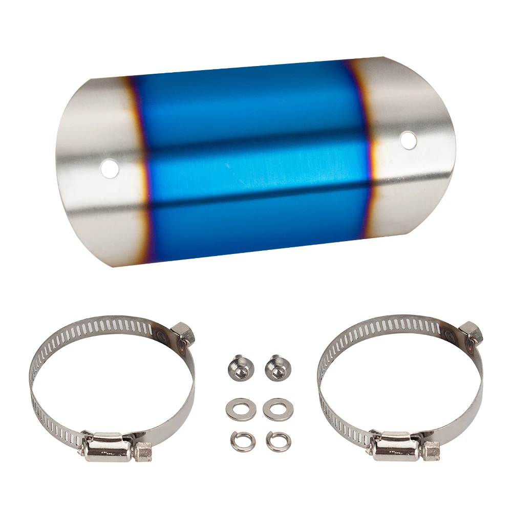 Motorcycle Exhaust Front Middle Pipe Heat Shield Cover Stainless Steel Clamps Retainer Fixed Heat Insulation Anti-Scald Muffler - Image 2