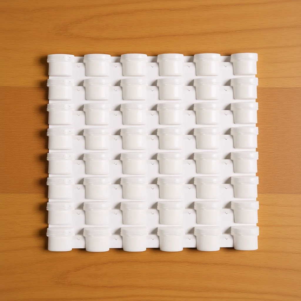 

40Pcs Paint 6 in 1 Mini Paint Containers Clear Plastic Storage Case Pod Strips for School Art Supplies Panit