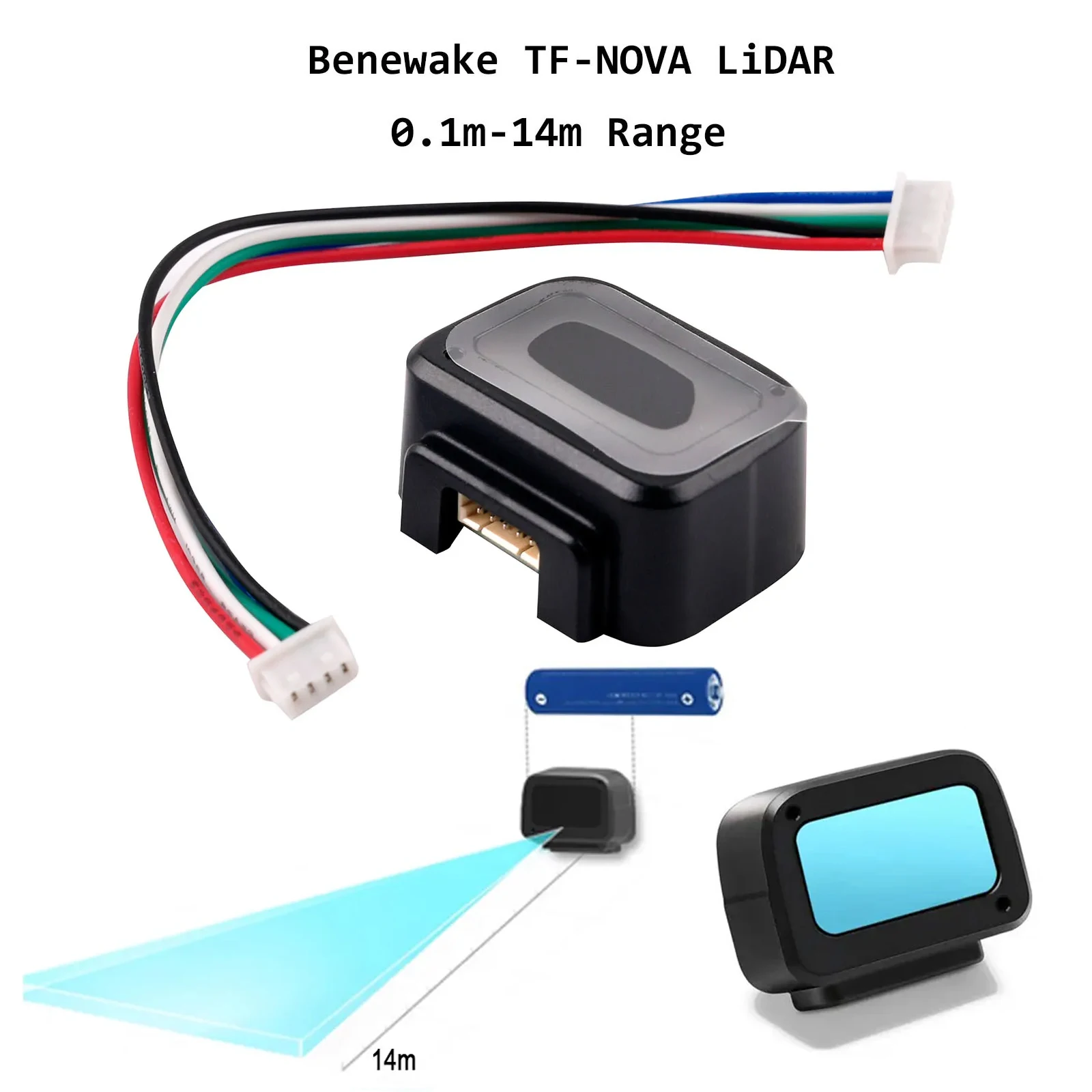 Benewake TF-NOVA LiDAR Rangefinder PToF Sensor UART IIC I/O 0.1m-14m Range Area Detection Line Pattern Laser Beam Lidar