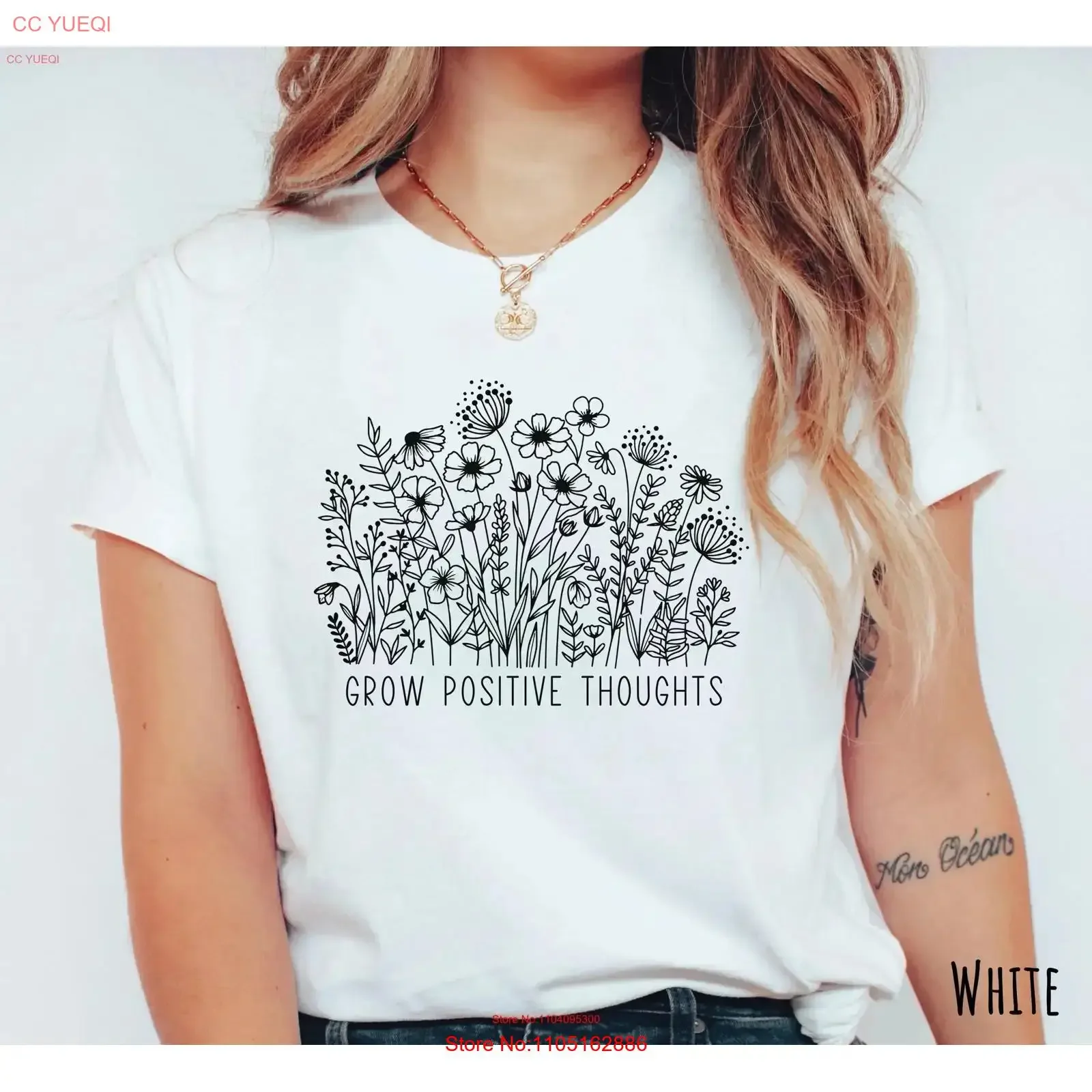 Wildflower T Shirt Wild Flowers Floral Flower for Women Nature Lover Botanical Grow Positive Thoughts vintage Washed Stretched