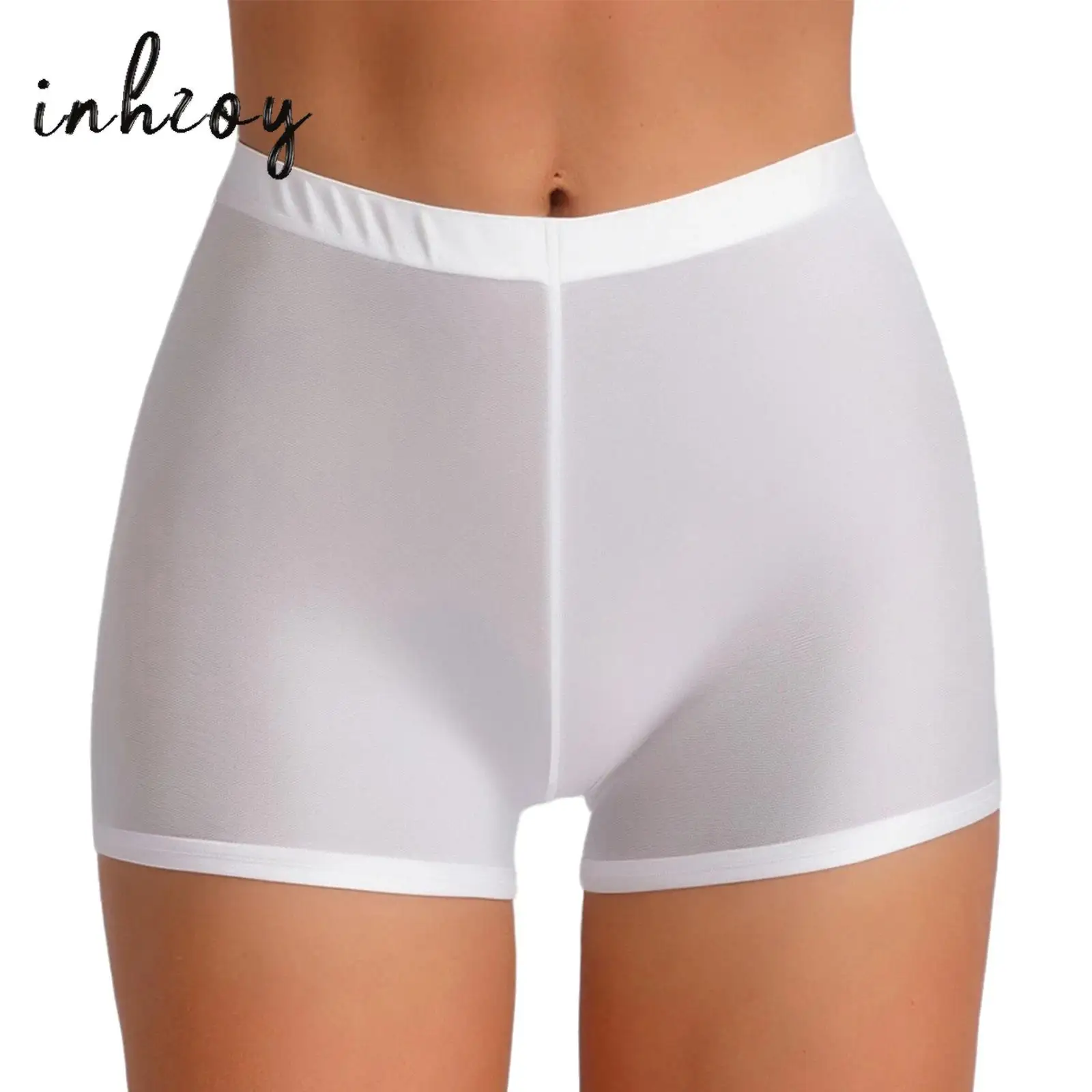 

Womens Hot Pants Elastic Waist Athletic Shorts Pants Solid Color Sports Bottoms for Yoga Workout Gymnastics Dance Swimming Wear