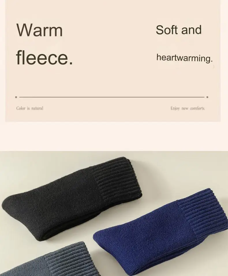 Winter männer Verdickte Warme Socken Plus Große Größe Hohe Qualität Kaschmir Socken Harajuku Retro Casual Terry Schnee Socken – Detail 3