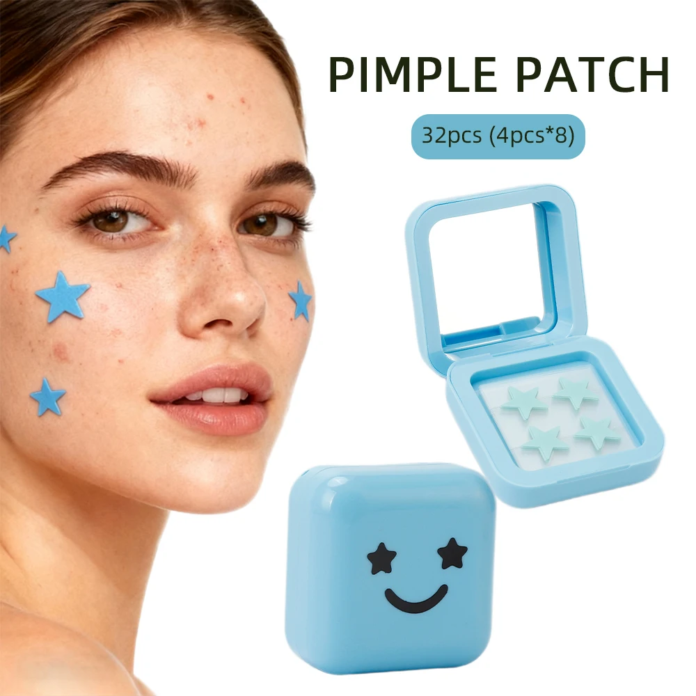 

32pcs Colorful Face Acne Patch Star Shaped Invisible Skin Care Pimple Acne Patches Covering Acne Pimple Patch Skin Care Tools