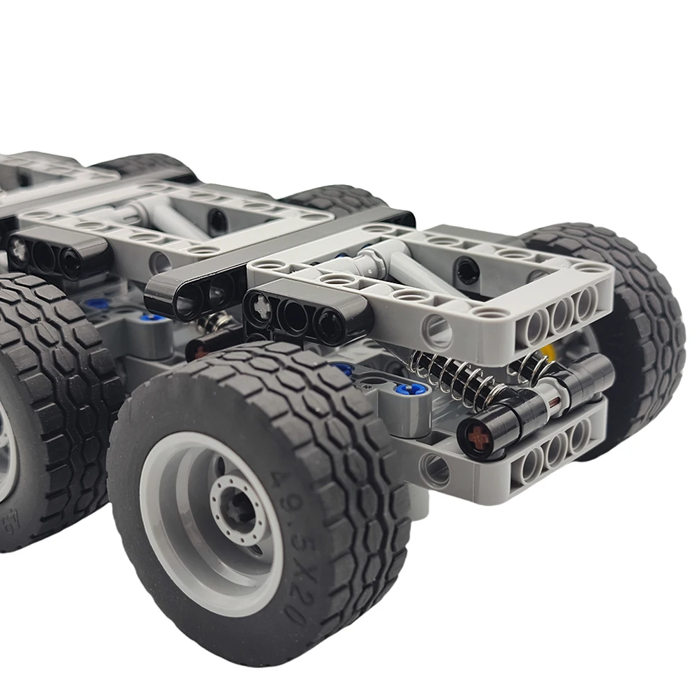 119 قطعة MOC عالية التقنية سيارة بنة عجلات مجموعة 3 المحور مقطورة لتقوم بها بنفسك التقنية دبوس رفع أجزاء Suspendettrailer ألعاب مكعبات