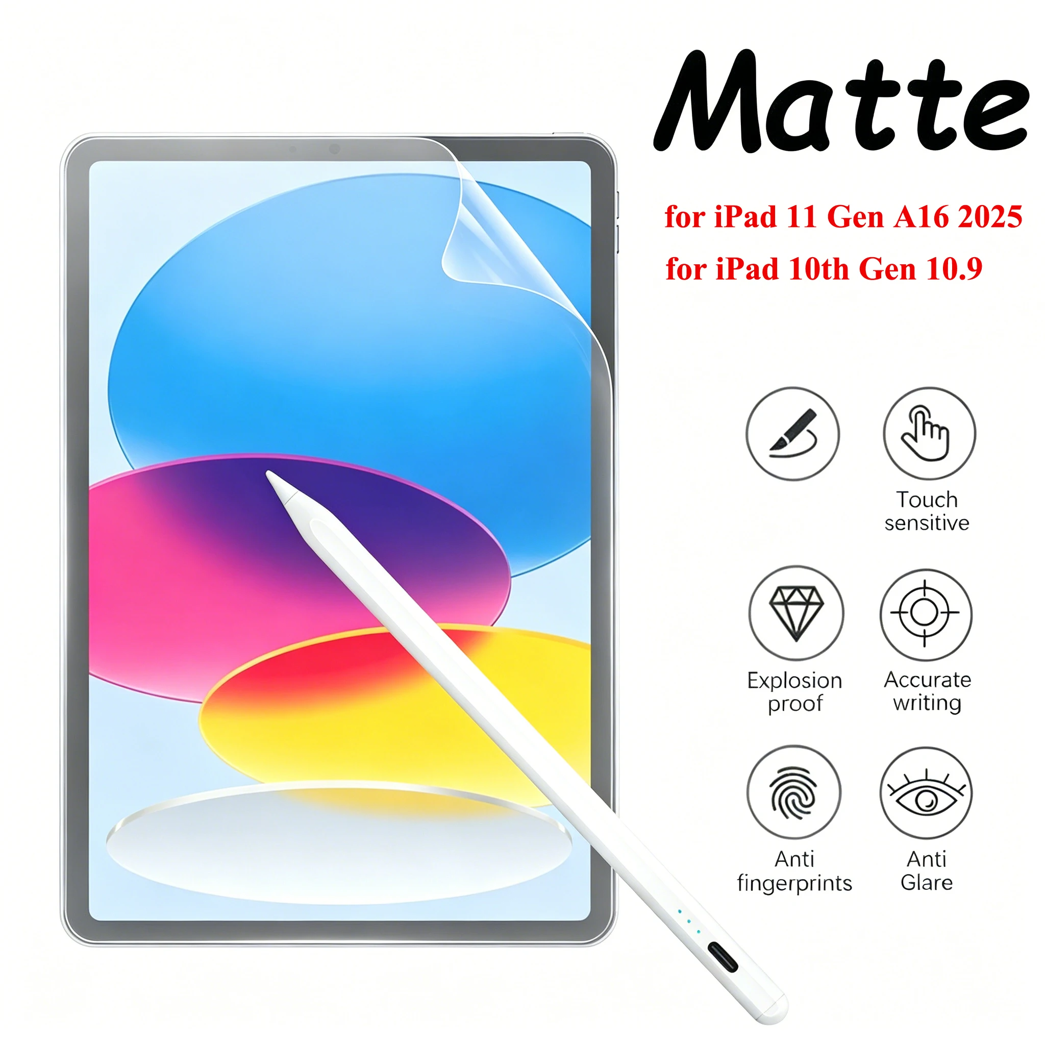 

Paper Like Film Screen Protector Film Matte for iPad iPad 11th Generation 10th 10 11 10.9 Pro Air 13 11 Mini Not Tempered Glass
