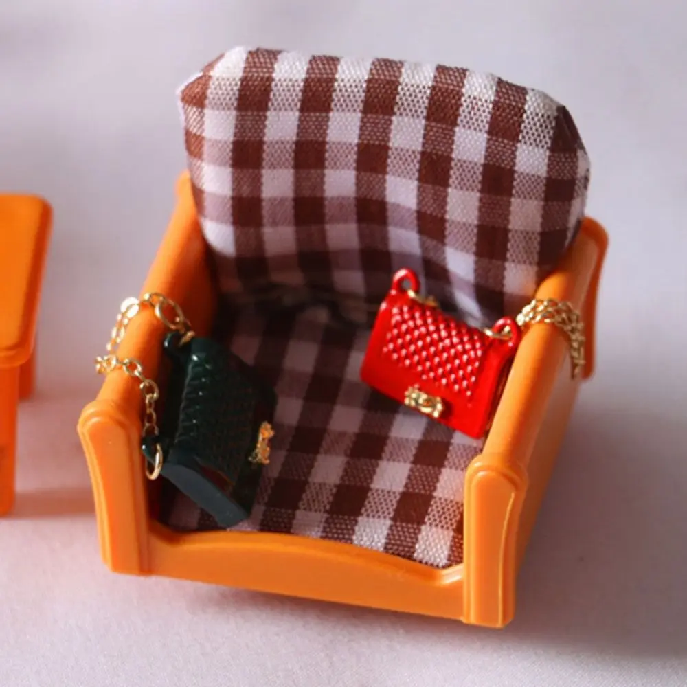 Doll Mini Metal Chain Bag Doll Bag Metal Chain Bag Mini Backpack Accessories Fashion Rucksack Miniature Model Dolls Accessories
