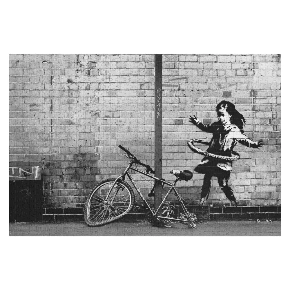 

Banksy Hula Girl Jigsaw Puzzle Personalised Name Wooden Boxes Wooden Name Custom Personalized Custom With Photo Puzzle