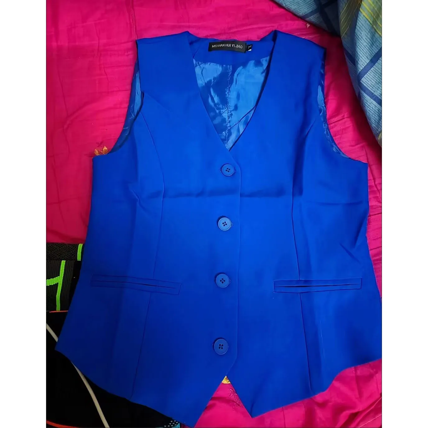 

Spring Autumn Women Fashion Short Waistcoat Coat Korean Female Leisure Cardigan Vest Tops Outwear Ladies Solid Blazer Jacket ﻿