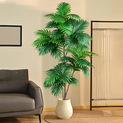70-135cm Large Artificial Palm Tree Fake Tropical Plants Green Monstera Leaves Plastic Banyan Tree for Garden Home Office Decor